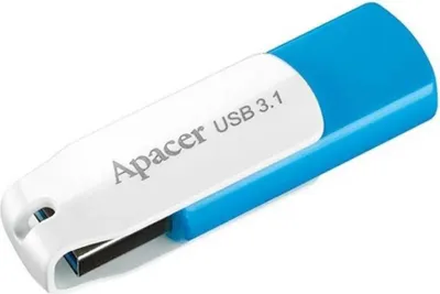 Productafbeelding van Apacer AH357, 64 GB, USB Type-A, 3.2 Gen 1 (3.1 Gen 1), Kloub, 7,7 g, Blauw, Wit