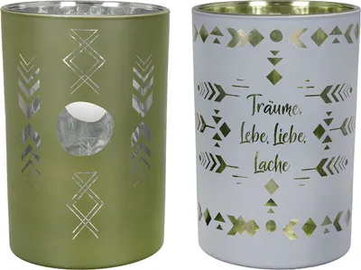 Produktbild von Gilde Glas Windlicht "Graphic" VE4 so 44914