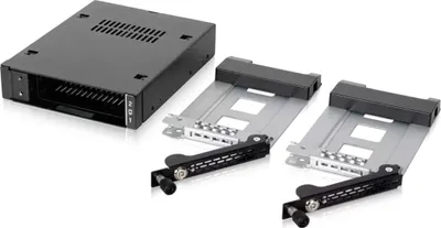 Imagen del producto de Icy Dock MB492SKL-B IcyDock MB492SKL-B | 2x 2,5" SAS/SATA SSD/HDD in 3,5" Schacht