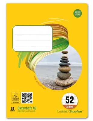 Produktbild von STYLE Oktavheft Style, A6, kariert 5mm, Lin.52, 32 Blatt STYLE 040632052