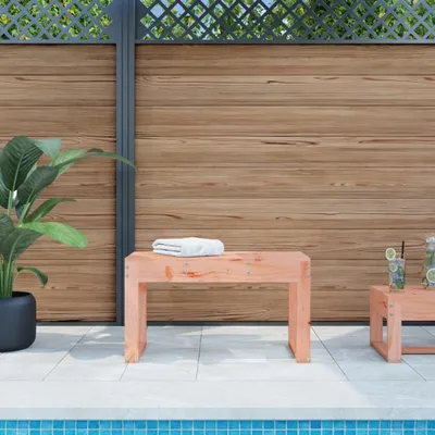 Produktbild von "im Angebot" Gartenbank 2-Personen - Parkbank - 80x38x45 cm Massivholz Douglasie - Gartenbänke CC22136