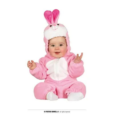 Immagine prodotto di Costume da coniglietto rosa per bambina, taglia: 74/80