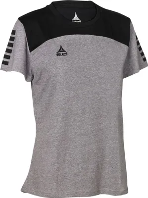 Produktbild von SELECT T-SHIRT OXFORD DAMEN v22, Gr.large, SCHWARZ/GRAU