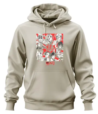 Obrázok produktu pre Zabijak démonov Kimetsu no Yaiba Hashira Anime Gift Vintage Uni mikina s kapucňou, Nature, S