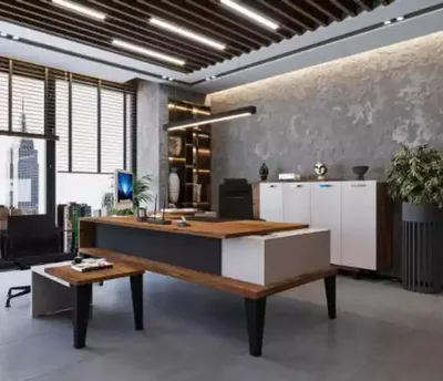 Produktbild von Designer Schreibtisch Exklusive Büromöbel Tisch Großer Chefschreibtisch