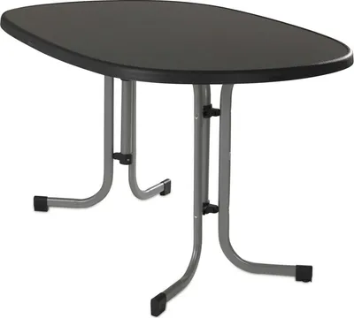 Produktbild von Gartentisch - Grau - Mecalit - Metallgestell - 140 x 90 cm - klappbar