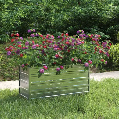 Produktbild von Cloris Designermöbel Garten-Hochbeet 100x40x45 cm Verzinkter Stahl Silber 2024 Neu