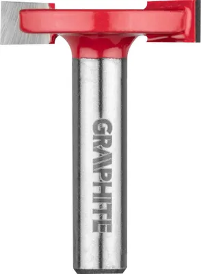 Produktbild von GRAPHITE Schlüsselfräser, Keilnutenfräser, Nutenfräser, Hartmetall (HM) Einsatz, Schnittdurchmesser 32/41 mm, Schnittlänge 6,35 mm, Schaftdurchmesser 8/12 mm, für Holz (32 x 6.35 x 8 mm)