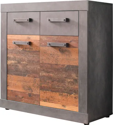 Produktbild von trendteam Wohnen Kommode Indy Graphit Grau Matera NB/Old Wood NB 82 x 86 x 37 cm