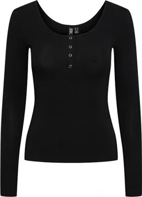 Image de T-shirt femme PCKITTE Slim Fit 17101437 Noir, XS