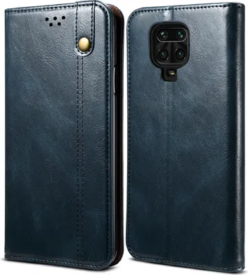 Image de Etui pour Xiaomi Redmi Note 9S/9 Pro/9 Pro Max, étui en cuir avec fonction stand bleu