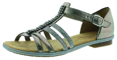 Produktbild von Rieker 62728-90 Schuhe Damen Sandalen Sandaletten , Größe:37 EU, Farbe:Silber