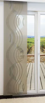 Produktbild von Schiebegardine von Lysel - Stream transparent in den Maßen 245 cm x 60 cm