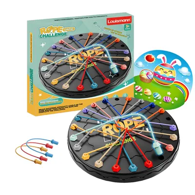 Immagine prodotto di Louismann Brainy Knots – Regalo di Pasqua per bambini dai 3 anni in su | Rope Challenge Gioco di abilità con corda | Gioco di logica e destrezza