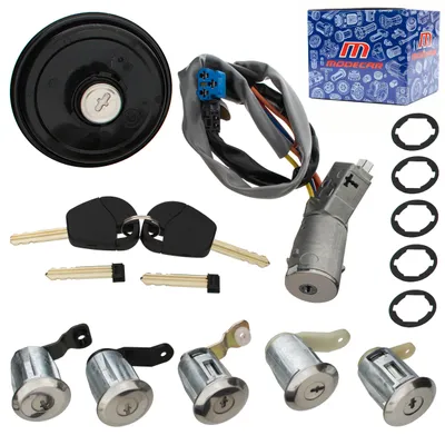 Produktbild von Peugeot Partner 02-08 komplettes Zündschloss + 5x Schlosseinsätze + Tankdeckel KPL