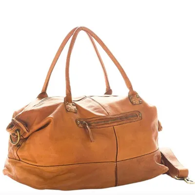 Produktbild von BZNA Bag Joe cognac Italy Designer Weekender Spport Unisex Reise Tasche Handtasche Schultertasche Leder Shopper Neu