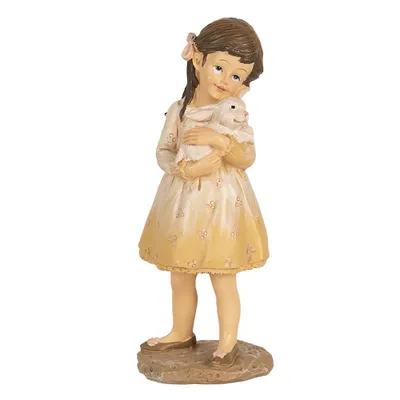 Immagine prodotto di Clayre & Eef Figurina Ragazza 15 cm Beige Poliresina