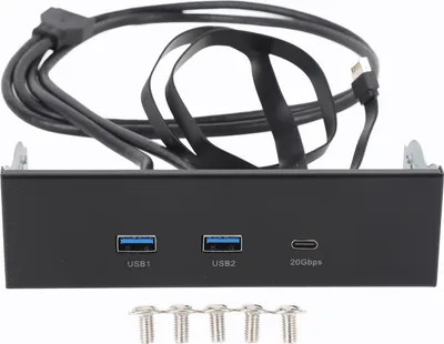Obrázek produktu pro Rozbočovač USB na čelním panelu GEN2x2 USB A TYP C 3 porty 5,25" 19 pinů 20Gbps Rozšiřující panel optické mechaniky pro PC počítač
