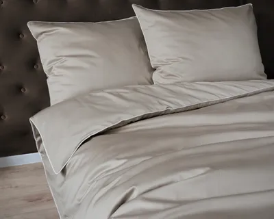 Zdjęcie produktu dla Deco4Home Pościel Makosatyna Pure | 220x200cm | Lamówka | Beżowa