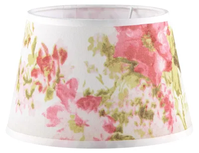 Produktbild von Home Sweet Home Blumen-Stoff-Lampenschirm Beige - 20 x 15 x 13 cm