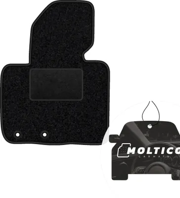 Produktbild von moto-MOLTICO Fahrer Fußmatte Auto Velours Fahrerseite Autoteppiche Schwarz Fahrermatte 1-teilig passend für Kia Sorento II 2012-2014