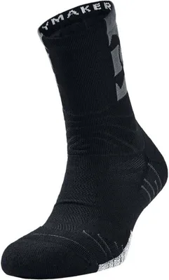 Produktbild von Under Armour UA Playmaker Mid Crew Black/Pitch Gray/Black XL Fitness Socken