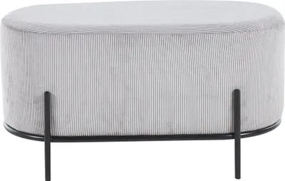 A product shot of an ottoman on a white background.
