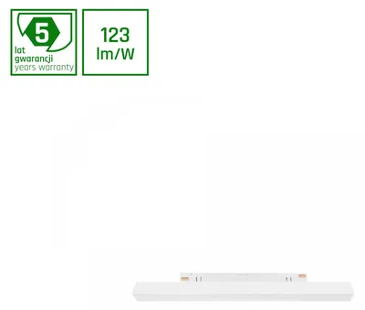 Obrázok produktu pre LED reflektor na lištu Line S, 48 V, 304 mm, 8 W, CCT biela