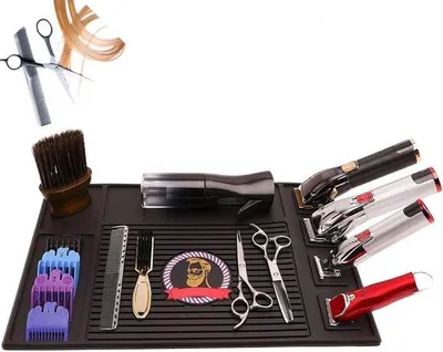 Produktbild von Friseur-Werkzeug-Organizer-Matte – Rutschfestes Silikon – Starker Halt – Schutz für Friseurbearbeitungen