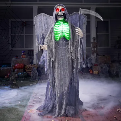 Obrázok produktu pre Halloween animatronický kostlivec s žiariacimi očami