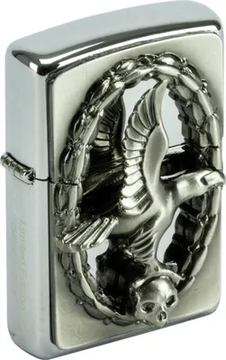 Produktbild von Zippo Sturmfeuerzeug - Eagle in Mirror, High Polish Chrome, Emblem - Nachfüllbar