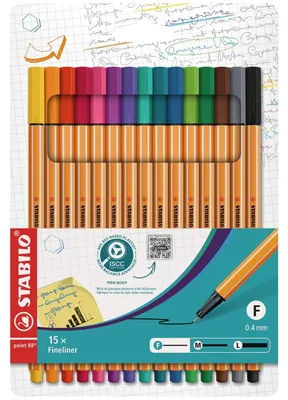 Immagine prodotto di Astuccio Stabilo® 8815 Fineliner punto 88®, con 15 penne