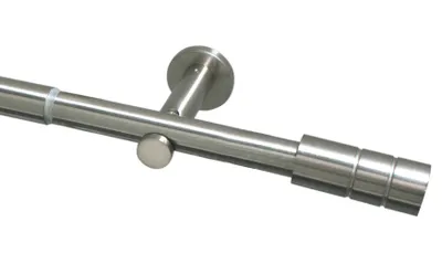 Produktbild von Gardinia Zylinder 1-Lauf Ø 22/25 mm edelstahl-optik 190-360 cm