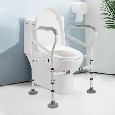 Produktbild von WC Aufstehhilfe  Stützhilfe 100Kg Stützgriff Toilettengestell  Höhenverstellbar Toilettenstütze