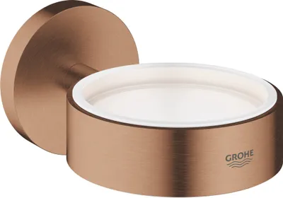 Produktbild von GROHE Halter Essentials 40369_1, für Glas, Seifenschale, Seifenspender, warm sunset gebürstet