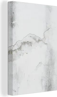 Produktbild von MuchoWow® - Leinwandbilder - Beton - Grau - Weiß, Wandbild, Wanddeko Bilder Wohnzimmer, 40x60cm