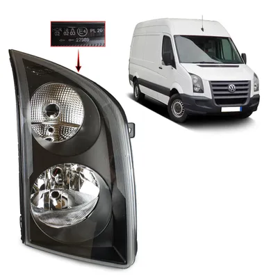 Obrázok produktu pre Pravý svetlomet Crafter pre VW Crafter 2006-2017 E-testovaný s krokovým motorom