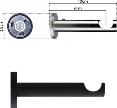 Gardinenstange Ausziehbar 90-180cm | Vorhangstange Silber | Einfache Montage