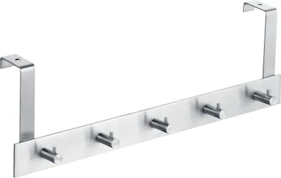 Produktbild von Türgarderoben 400x15x3 mm Edelstahl Nubsi 5 Haken
