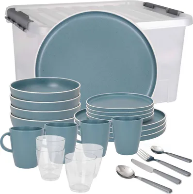 Produktbild von BRUNNER Camping Geschirr Set 4 Personen | Anti-Slip | All Inclusive  DOLOMIT, 36-tlg.