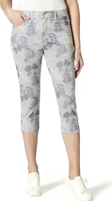Produktbild von Stooker Women TAHITI  PRINT Damen 7/8-Hose Capri Slim Fit 38 blue stripe & flowers