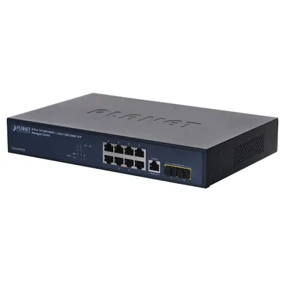 Produktbild von PLANET 10/100/1000T + 2-Port, Managed, L2/L4, Gigabit Ethernet (10/100/1000), Vollduplex, Rack-Einbau, 1U