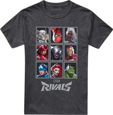 Immagine prodotto di Marvel Rivals - T-shirt per uomo/donna unisex, screziata TV23474 (M) (grigio screziato)