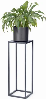 Produktbild von LAMO Manufaktur Blumenständer Anthrazit aus Metall 68cm | Pflanzensäule für Innenräume - Wohnzimmer, Schlafzimmer | Hoher Blumenständer zur Hochzeit, Sockel für Skulpturen, Pflanzen Metallständer