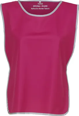 Produktbild von YOKO HVJ259 | Fluo Reflective Border Tabard - Überwurfleibchen - Farbe: Raspberry - Größe: S/M