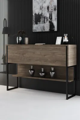 Produktbild von Skye Decor, Luxe - Black, Walnut, Kommoden, Schwarz, 120 x 80 x 30 cm