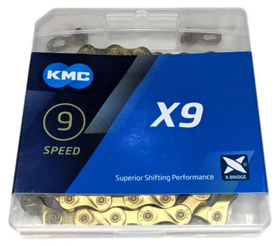 Produktbild von KMC X9 Ti-N Kette 114 Links 1/2 x 11/128 Gold Fahrrad-Kette 9 Speed Chain