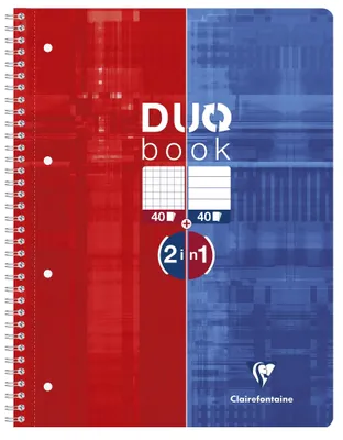 Zdjęcie produktu dla Podkładka Clairefontaine College DUOBOOK, DIN A4, kwadrat/linia