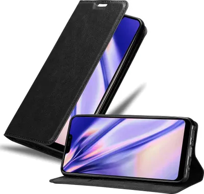 Obrázek produktu pro Cadorabo Case for Vivo Y81i Protective Case in Black Pouzdro na mobilní telefon s magnetickým zavíráním