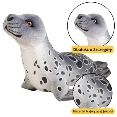 Produktbild von Lean Plüsch Maskottchen Huggable Seal Grau 37Cm